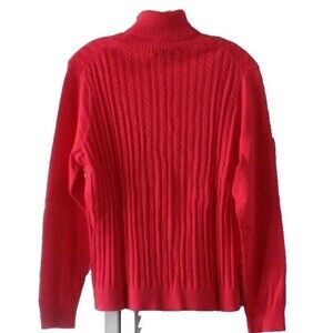 Lands End Size PL Turtleneck Ribbed Knit Pink Fuscia 100% Baumwolle Sweater  NWT